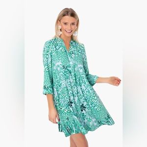 Tuckernuck Wildflower Silk Royal Shirt Dress